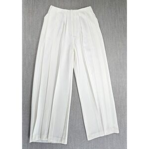 Commense Women's Super High Waisted Pleated Ivory Wide Leg Pants Sz Medium NWOT